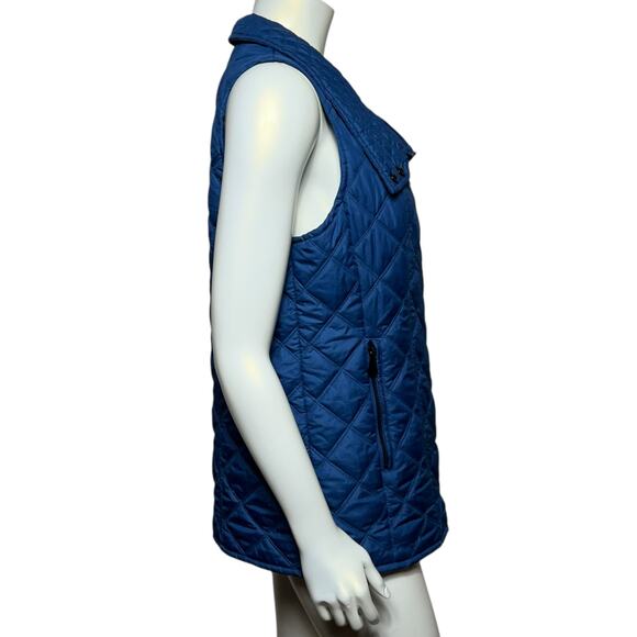 Marc New York Andrew Marc Quilted Vest – Size M – Blue, Polyester, Lightweight - Picture 3 of 8